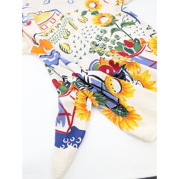 Kathie Lee Graphic Pumpkin Patch Fall Short Sleeve Button Shirt Blouse Size L/XL - Picture 6 of 8